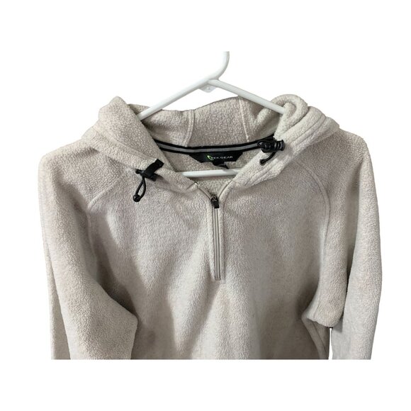 Tek Gear Mens Size Medium Tan Beige Long Sleeve Fleece Pullover Hoodie Jacket Ka - Picture 3 of 3